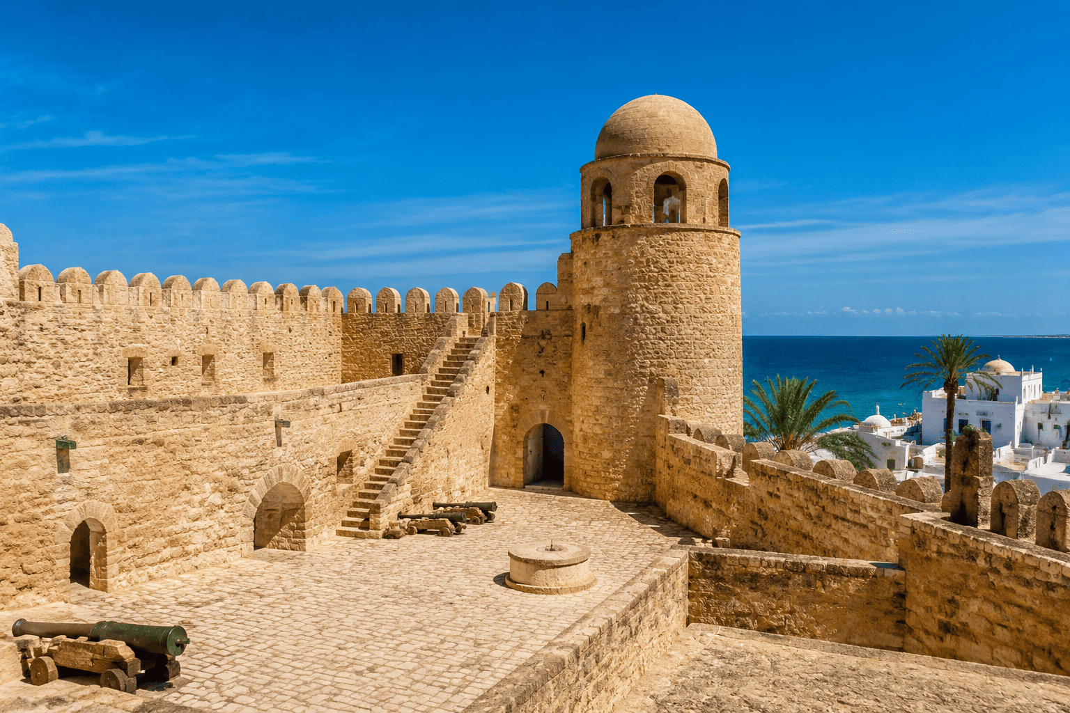 Kasbah, il forte del XV secolo nel cuore della Medina di Hammamet, Tunisia